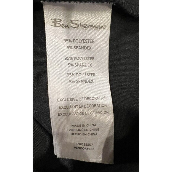 Ben Sherman Jacket Mens Medium Black Bomber Faux Suede Full Zip Pocket Casual - Picture 5 of 6